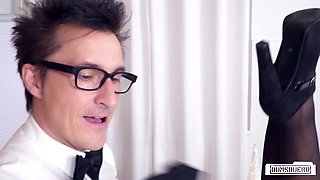 Festive Office Heat Explodes with Conny Dachs' Seductive Power