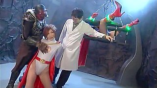 supergirl and powergirl are tied and fucked as sex slave