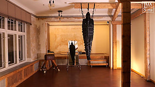 Leather Suspension Bondage with Elise Graves and Heavy