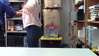ShopLyfter-Suspect Chubby Brunette Interrogated By A