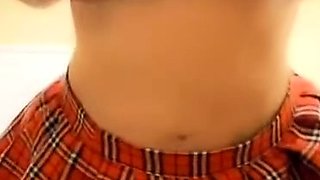Big boob brunette masturbates on webcam