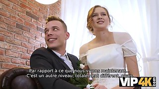 Watch this gorgeous Euro bride in bridal dress suck stranger's hard cock and get pounded in HD