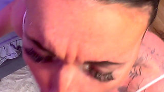 Smoking Sloppy POV Deepthroat with Spit Bubbles & Countdown Finish