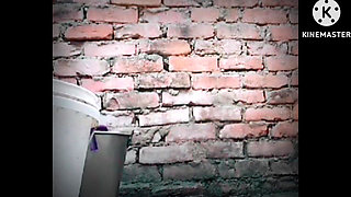 Hot Beautiful Sexy Girl Bathing Her Hot Boobs with Water Washing Her Pussy with Water