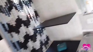 I squirted twice on the black contractor's large cock - No pussy involved