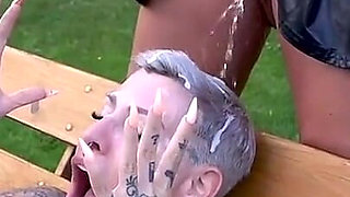 Pervert Pee Play in the Garden