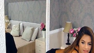 Big-Titted Amateur Babe Fingering Herself on Webcam