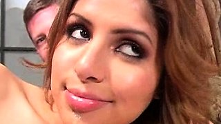 Mexicana blowjob with her big boobs