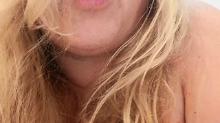 British Kitty Queen Bath Time Fun, Titty Play with Big Natural Tits Bubbles and More - Blond Thick MILF, Amateur Homemade