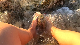 My Feet in the Sea Over the Stones