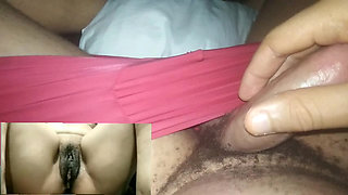 Masturbating
