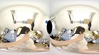 Delightful asian teen hot VR scene