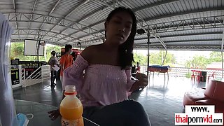 Thai Legal-age Relaxing On White Male Stick