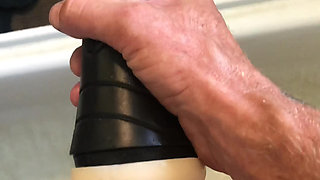 Big Cock Pissing and Fucking a Fleshlight