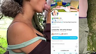Onlyfans Outdoor MILF Blowjob DP Cum In Mouth