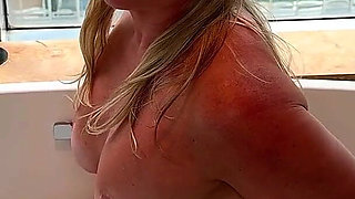 Fun in the Tub with a Dildo