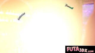 Uncensored in cartoon clip with hot goomah from Futa3DX