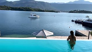 Gorgeous Monika Fox Swims Naked In Pool In Beautiful Place