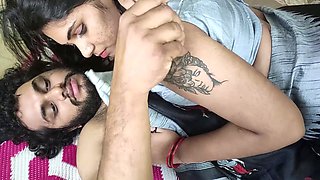 Seductive desi girls with big bosoms in sarees get their boobs sucked and throated