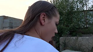 Brown-haired newbie Nana Garnet gives up her pussy for some cash