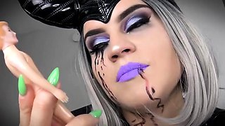 Tiny man humiliated and punished by giantess femdom vixen
