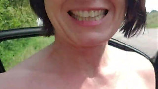 Julie Squirts Again in the Parking Lot