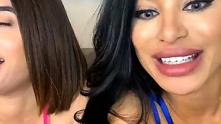Nasty brunette pornstar with big boobs