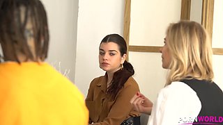 Work Group Coach Black Cock Party for Spanish Busty Bondie Fesser GP1893