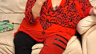 BBW Nurse Vicki Is Sucking and Licking a Candy Cane Fir You