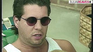 Hot girls lick each others cunts while getting fucked from behind to a tits cumshot