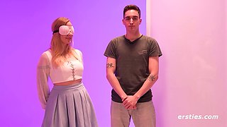 Inexperienced guy gets lucky and laid through touch, taste, and smell with casting model Marie Hardon