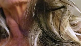 Big Boobed Blonde Masturbates With A Dildo In The Bathroom