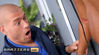 Black fat maserati gets stuck in elevator and titty pounded