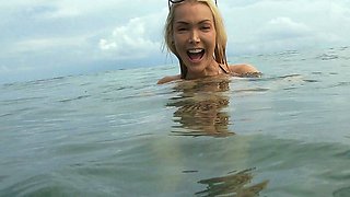 Cumshot on big boobs for slut tit fucking in hd