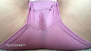 Up Close Masturbation in See Thru Undies