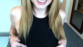 Real amateur blonde gives a hot POV blowjob on the train