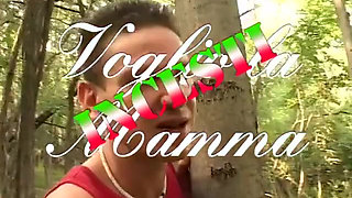 Outdoor threesome for an Italian blonde milf loving cock