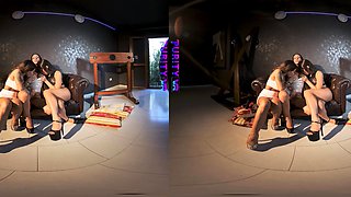 PURITYVR Threesome strap-on with Giulia, Benny, and Ale