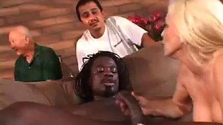 Husband watch blonde wife: Blowjob, Cowgirl  Missonary Porn