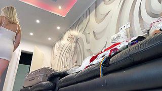 Super Hot All Natural Big Tits Big Ass Blonde Does a Try on Haul for Short Skirt Miniskirts