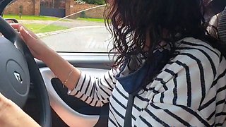 Playing with my pussy while driving - Public Car Webcam Solo