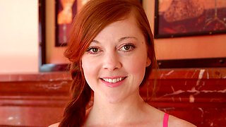 Redheaded Scarlett Fey pleases Bill Bailey with a steamy HD POV blowjob