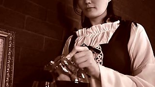 Subtitled POV Japanese AV busty bath blowjob handjob