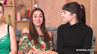 Hot German Lesbian Foursome - Ana B & Sexy Babes Eat Pussy & Use Toys