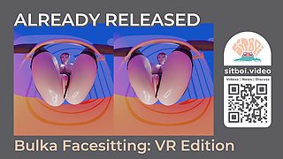 Guestoy: first trailer. POV facesitting femdom. Busty alt teen with glasses