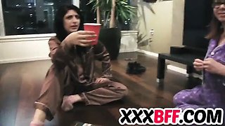 Lesbian chicks have a pajama fest