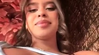 Chubby Brunette Big Boobs Dildo Masturbation