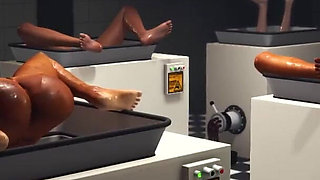 Cuffed teen with big boobs gets fucked by sci-fi soldier in the prison