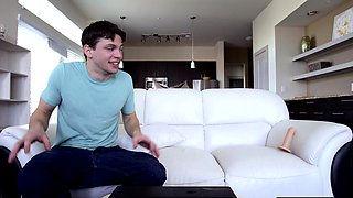 Blindfolded kinky teen stepsis ride stud