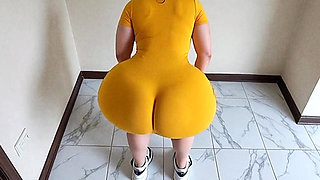 big-bootied woman with a big butt shaking it sexy